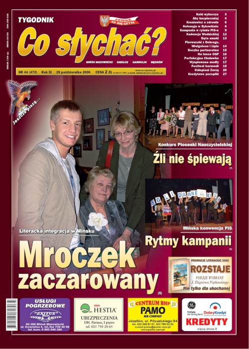 Okładka gazety Co słychać? - nr 44 (473) 2006